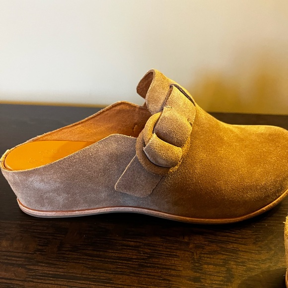 Kork-Ease Kori Suede D-Ring Hardware Wedge Clogs Sz 8 Wrapped Suede Taupe - Picture 4 of 12